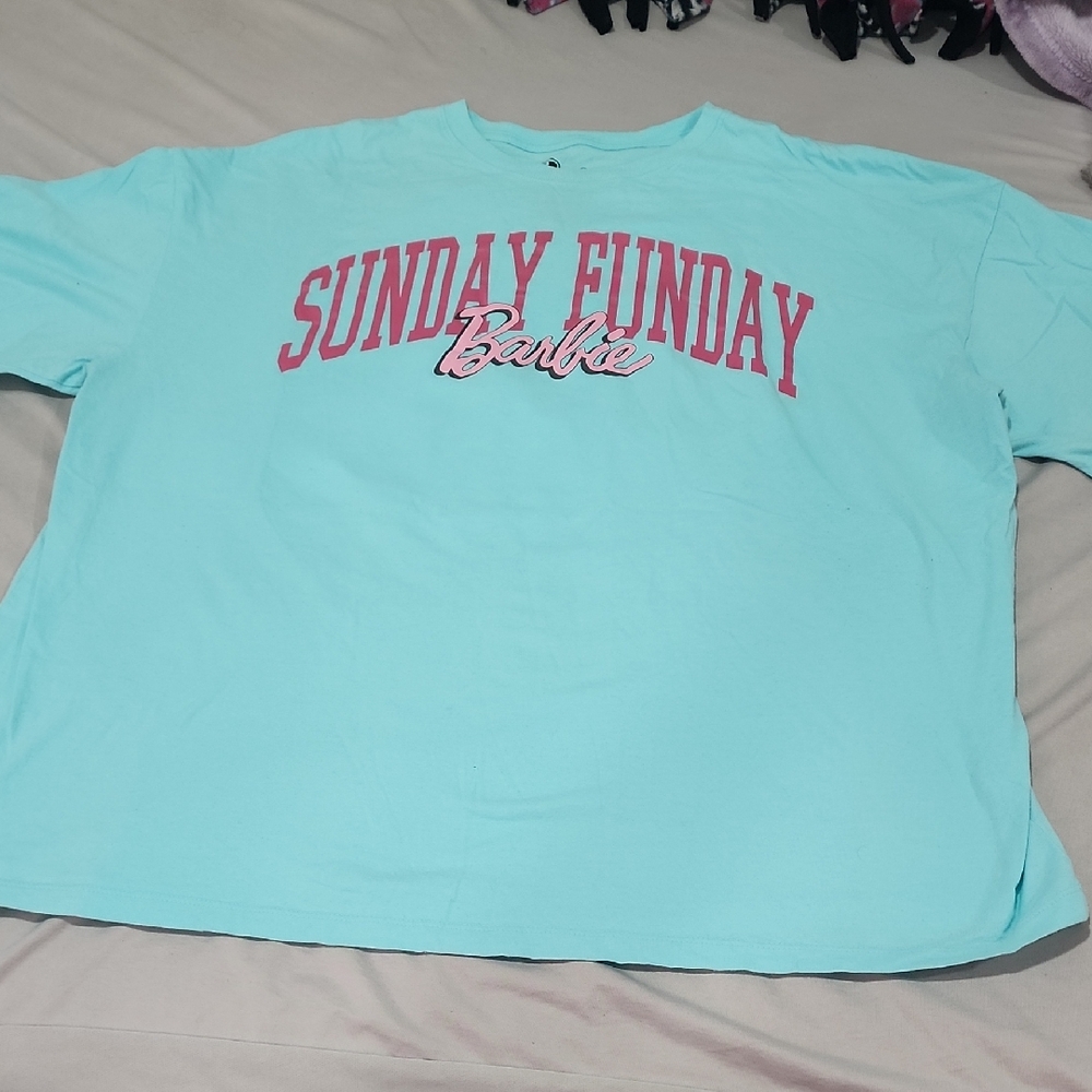 Barbie Aqua Blue 'Sunday Funday' Tee